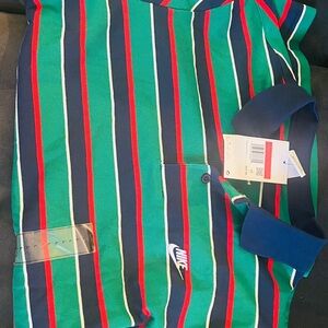 Nike Club Men’s Stripped Polo- Green, Red, and Blue